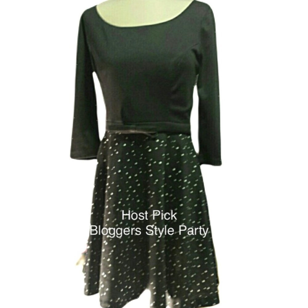 Lauren ConradBlack & White Dress Fit & Flare Dress